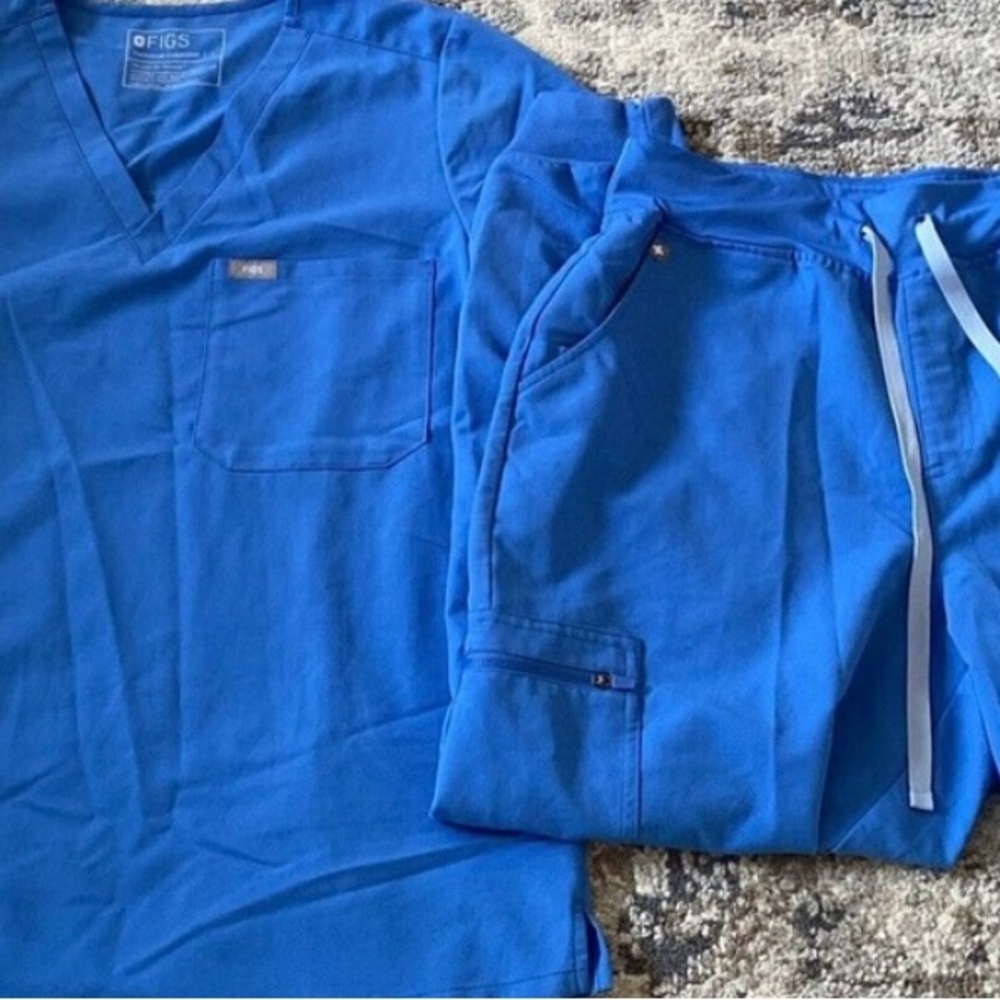 Figs Capri Blue Scrub Set (PO#2595) Color